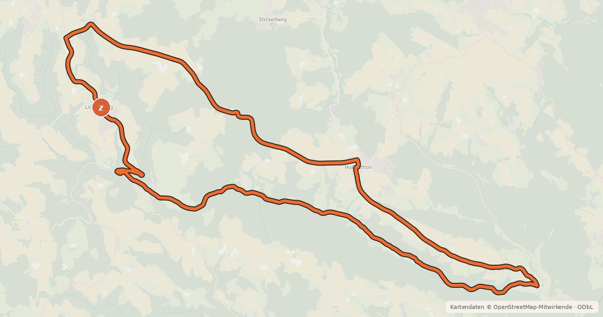 Kartenübersicht der Radroute Windradroute (e-Bike)