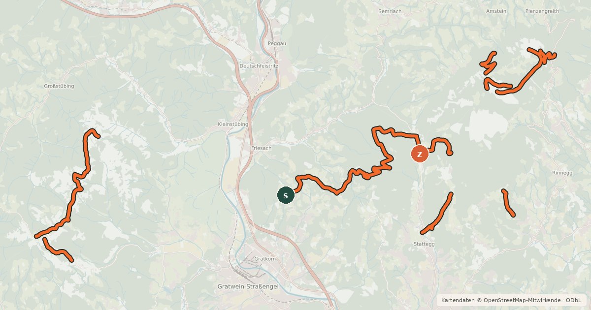 Kartenübersicht der Radroute WM Marathon