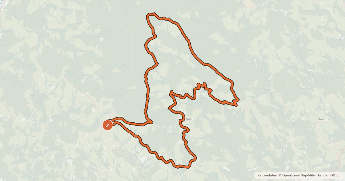 Kartenübersicht der Radroute Wolftratentour