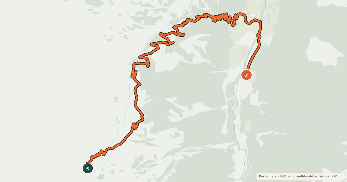 Kartenübersicht der Radroute Wüstlau Trail