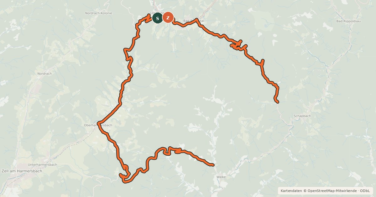 Kartenübersicht der Radroute ZierlegeistTour