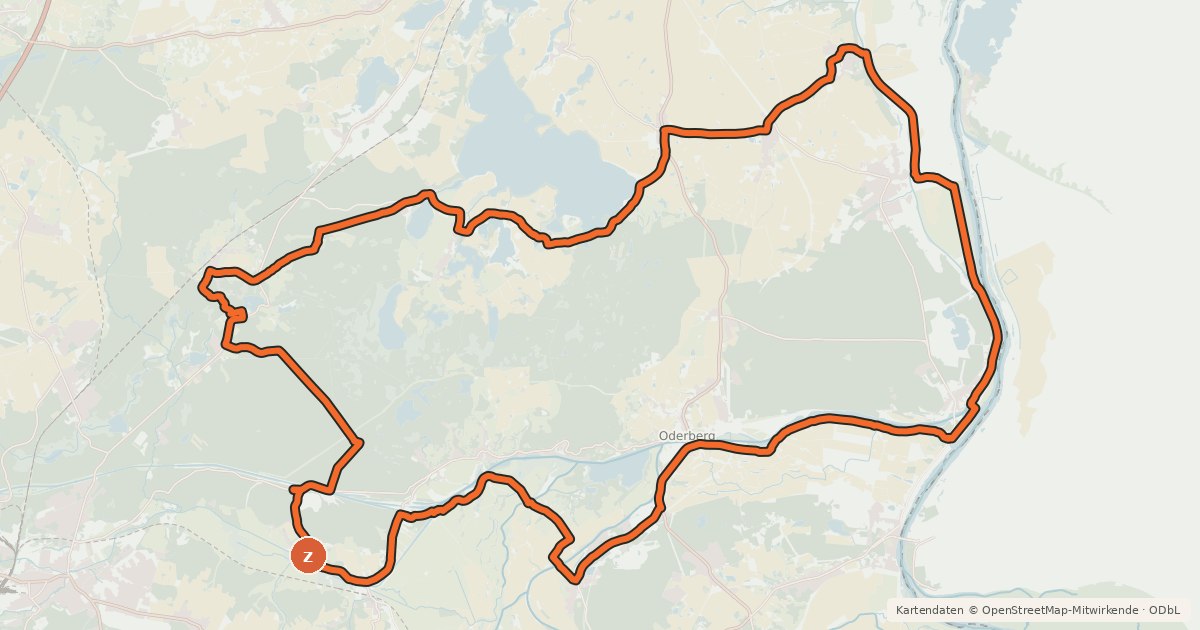 Kartenübersicht der Radroute Zisterziensertour